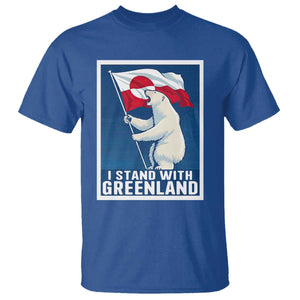 I Stand With Greenland Polar Bear Resist T Shirt Vintage Patriotic Propaganda Sovereignty Protest TS02 Royal Blue Print Your Wear
