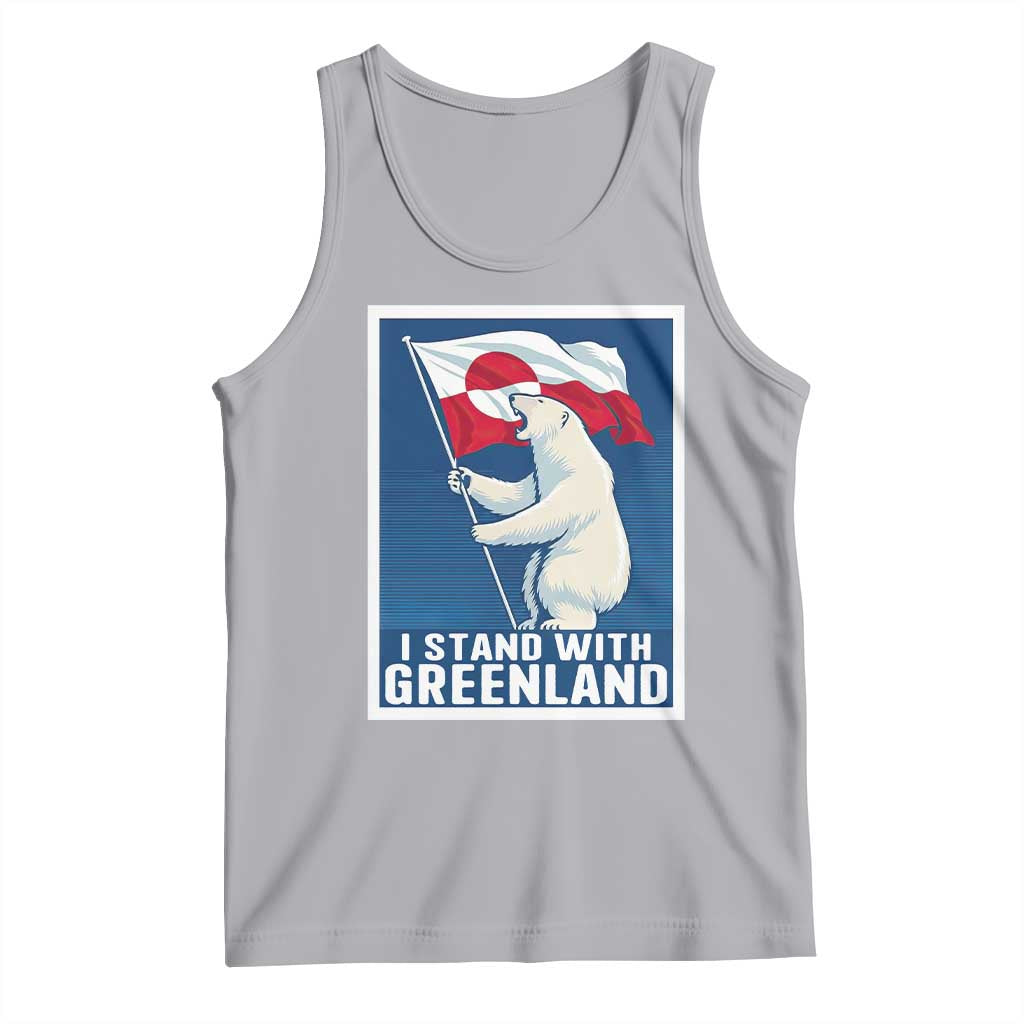 I Stand With Greenland Polar Bear Resist Tank Top Vintage Patriotic Propaganda Sovereignty Protest TS02 Athletic Heather Print Your Wear