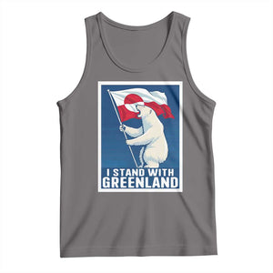 I Stand With Greenland Polar Bear Resist Tank Top Vintage Patriotic Propaganda Sovereignty Protest TS02 Deep Heather Print Your Wear