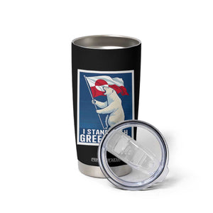 I Stand With Greenland Polar Bear Resist Tumbler Cup Vintage Patriotic Propaganda Sovereignty Protest TS02 Print Your Wear