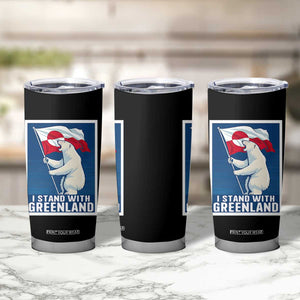 I Stand With Greenland Polar Bear Resist Tumbler Cup Vintage Patriotic Propaganda Sovereignty Protest TS02 Print Your Wear