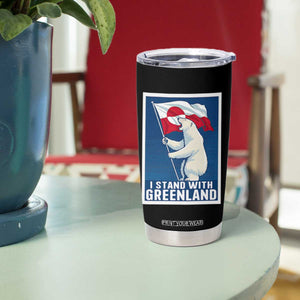 I Stand With Greenland Polar Bear Resist Tumbler Cup Vintage Patriotic Propaganda Sovereignty Protest TS02 Print Your Wear