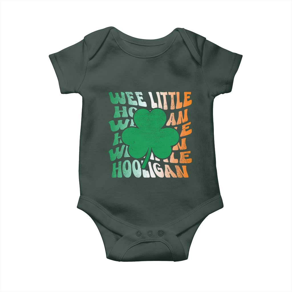 Funny St Patricks Day Baby Onesie Wee Little Hooligan Funny Leprechaun Kids Boys Girls TS02 Print Your Wear