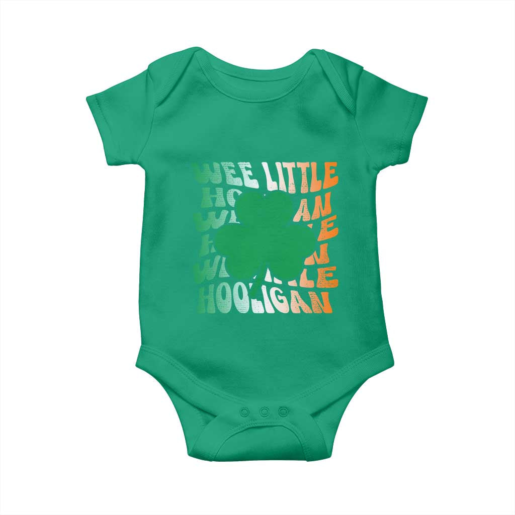 Funny St Patricks Day Baby Onesie Wee Little Hooligan Funny Leprechaun Kids Boys Girls TS02 Irish Green Print Your Wear