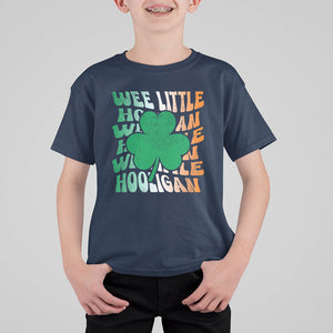 Funny St. Patricks Day T Shirt For Kid Wee Little Hooligan Funny Leprechaun Kids Boys Girls TS02 Navy Printyourwear