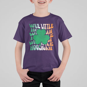 Funny St. Patricks Day T Shirt For Kid Wee Little Hooligan Funny Leprechaun Kids Boys Girls TS02 Purple Printyourwear