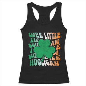 Funny St Patricks Day Racerback Tank Top Wee Little Hooligan Funny Leprechaun Kids Boys Girls TS02 Black Print Your Wear