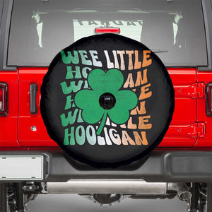 Funny St Patricks Day Spare Tire Cover Wee Little Hooligan Funny Leprechaun Kids Boys Girls TS02 Black Print Your Wear