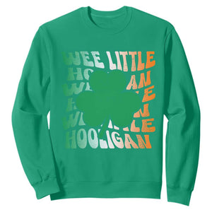 Funny St. Patricks Day Sweatshirt Wee Little Hooligan Funny Leprechaun Kids Boys Girls TS02 Irish Green Printyourwear