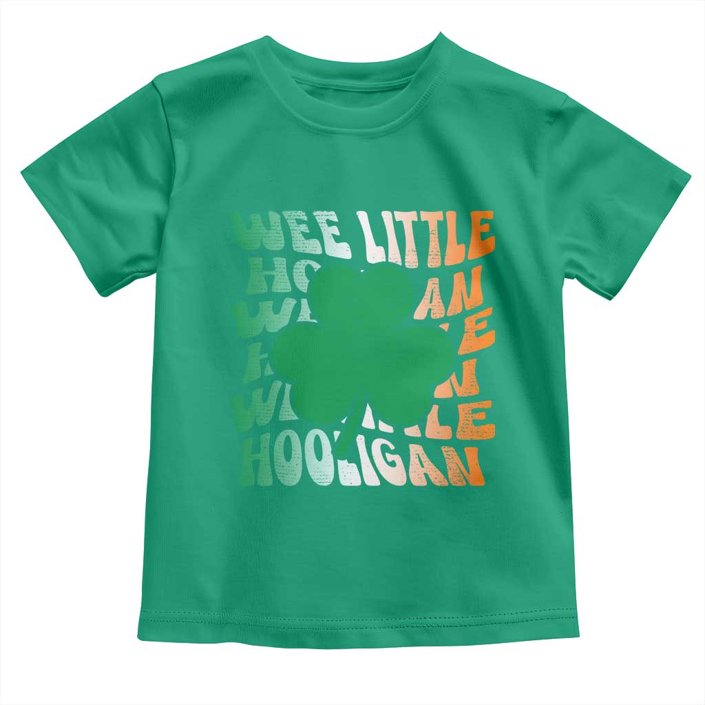 Funny St Patricks Day Toddler T Shirt Wee Little Hooligan Funny Leprechaun Kids Boys Girls TS02 Irish Green Print Your Wear