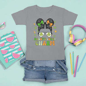 Funny St. Patricks Day Kid T Shirt For Kid Mommy's Lucky Charm Cute Little Bun Girls TS02 Sport Gray Printyourwear