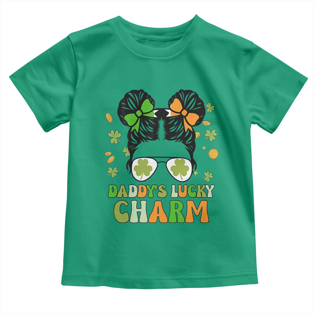 Funny St Patricks Day Kid Toddler T Shirt Mommy's Lucky Charm Cute Little Bun Girls TS02 Irish Green Print Your Wear