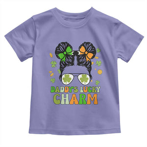 Funny St Patricks Day Kid Toddler T Shirt Mommy's Lucky Charm Cute Little Bun Girls TS02 Violet Print Your Wear