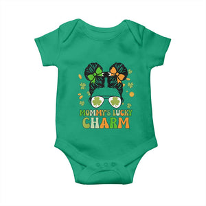 Funny St Patricks Day Kid Baby Onesie Daddy's Lucky Charm Cute Little Bun Girls TS02 Irish Green Print Your Wear