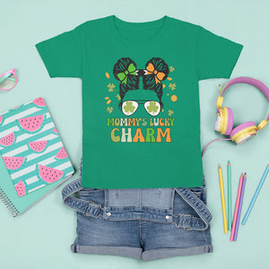 Funny St. Patricks Day Kid T Shirt For Kid Daddy's Lucky Charm Cute Little Bun Girls TS02 Irish Green Printyourwear