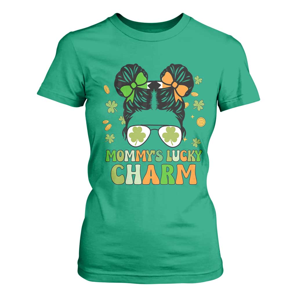 Funny St Patricks Day Kid T Shirt For Women Daddy's Lucky Charm Cute Little Bun Girls TS02 Irish Green Print Your Wear