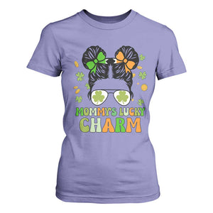 Funny St Patricks Day Kid T Shirt For Women Daddy's Lucky Charm Cute Little Bun Girls TS02 Violet Print Your Wear