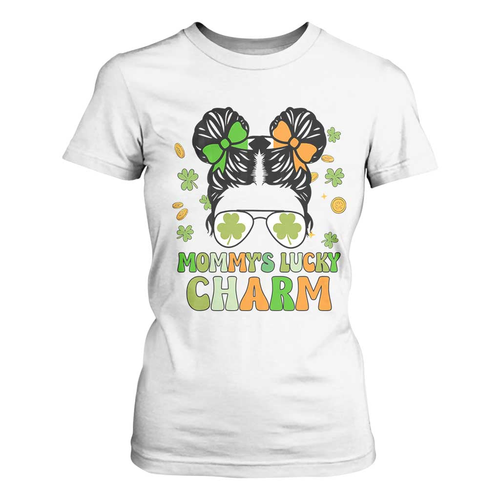 Funny St Patricks Day Kid T Shirt For Women Daddy's Lucky Charm Cute Little Bun Girls TS02 White Print Your Wear