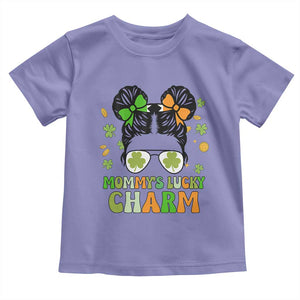 Funny St Patricks Day Kid Toddler T Shirt Daddy's Lucky Charm Cute Little Bun Girls TS02 Violet Print Your Wear