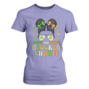 Funny St Patricks Day Kid T Shirt For Women Mommy And Daddy's Lucky Charm Little Bun TS02 Violet Print Your Wear