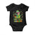 Funny St Patricks Day Kid Baby Onesie Mommy's Lucky Charm Cute Dinosaur Boys Kids TS02 Black Print Your Wear
