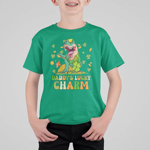Funny St. Patricks Day Kid T Shirt For Kid Mommy's Lucky Charm Cute Dinosaur Boys Kids TS02 Irish Green Printyourwear