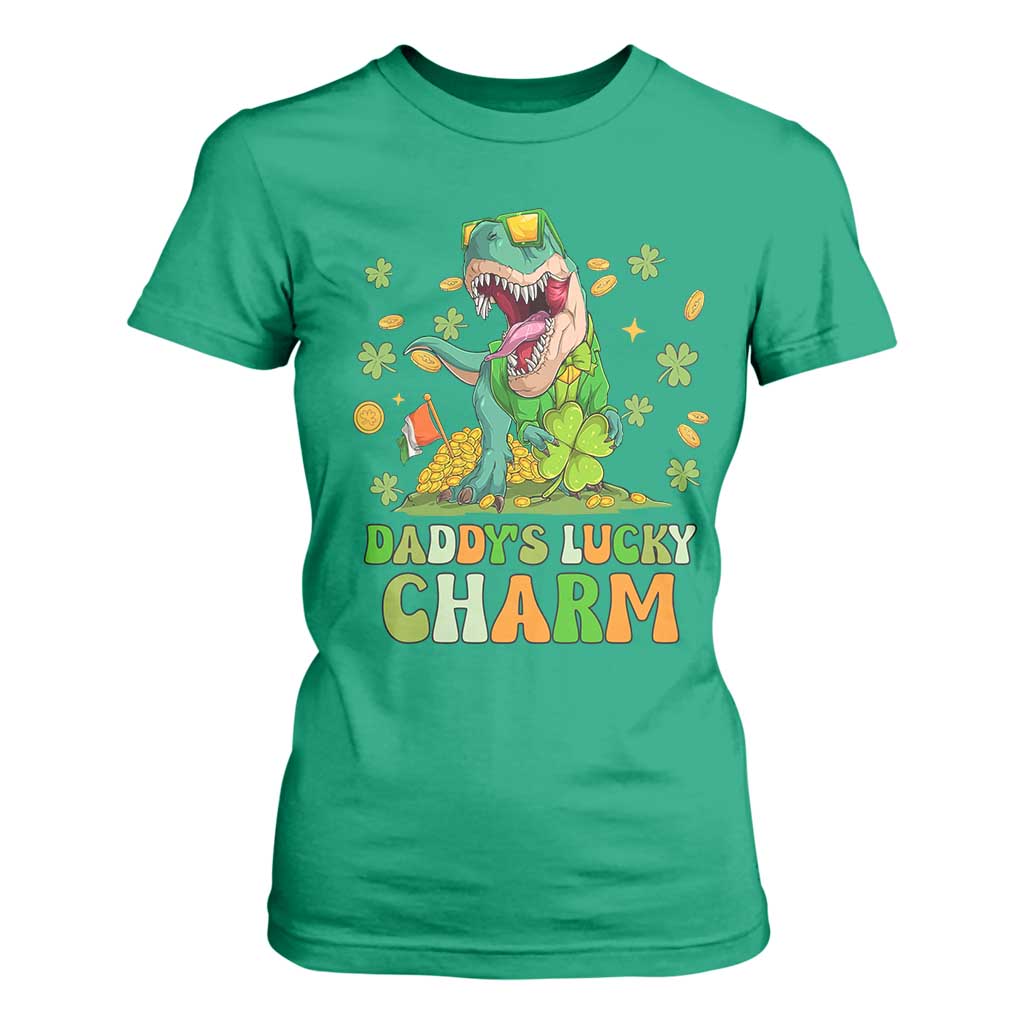 Funny St Patricks Day Kid T Shirt For Women Mommy's Lucky Charm Cute Dinosaur Boys Kids TS02 Irish Green Print Your Wear