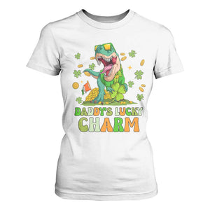 Funny St Patricks Day Kid T Shirt For Women Mommy's Lucky Charm Cute Dinosaur Boys Kids TS02 White Print Your Wear