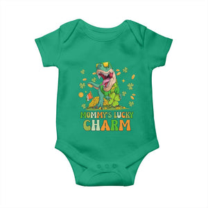 Funny St Patricks Day Kid Baby Onesie Daddy's Lucky Charm Cute Dinosaur Boys Kids TS02 Irish Green Print Your Wear