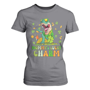 Funny St Patricks Day Kid T Shirt For Women Daddy's Lucky Charm Cute Dinosaur Boys Kids TS02 Charcoal Print Your Wear