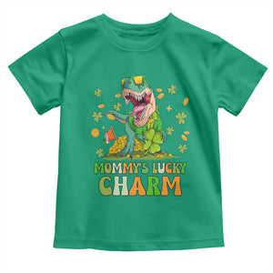 Funny St Patricks Day Kid Toddler T Shirt Daddy's Lucky Charm Cute Dinosaur Boys Kids TS02 Irish Green Print Your Wear