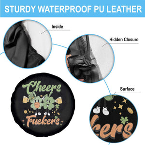 Funny St Patricks Day Drinking Spare Tire Cover Cheers Fuckers Shamrock Lucky Charm TS02 Print Your Wear