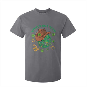 Funny St Patricks Cowboy T Shirt For Kid Howdy Go Lucky Retro Disco Western Life TS02 Charcoal Print Your Wear
