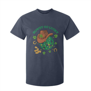 Funny St Patricks Cowboy T Shirt For Kid Howdy Go Lucky Retro Disco Western Life TS02 Navy Print Your Wear