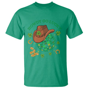 Funny St. Patricks Cowboy T Shirt Howdy Go Lucky Retro Disco Western Life TS02 Irish Green Printyourwear