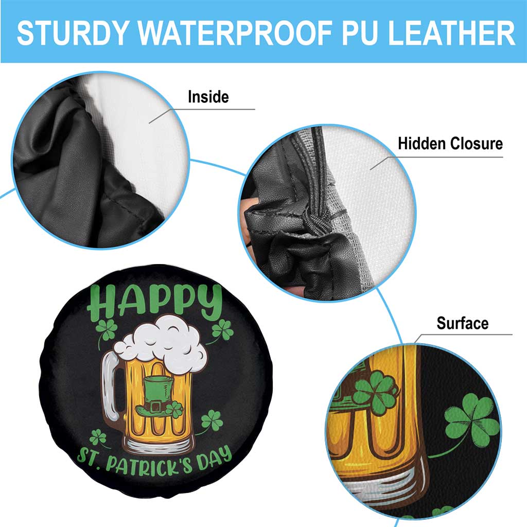 Funny St Patricks Day Drinking Spare Tire Cover Happy Paddy's Patty's Day Beer Lover TS02 Print Your Wear