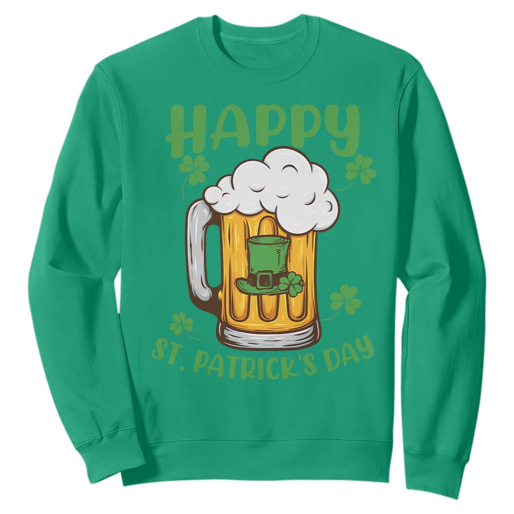 Funny St. Patricks Day Drinking Sweatshirt Happy Paddy's Patty's Day Beer Lover TS02 Irish Green Printyourwear