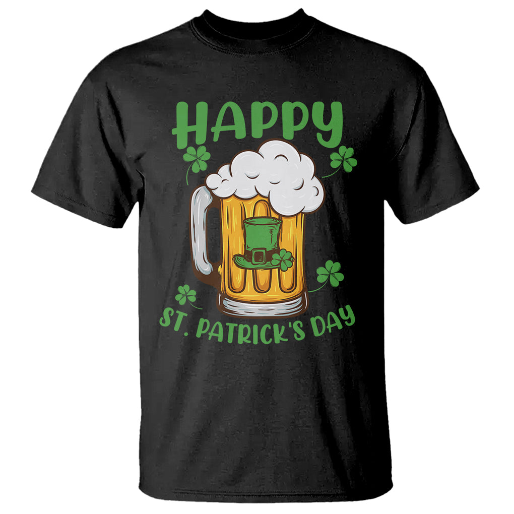 Funny St. Patricks Day Drinking T Shirt Happy Paddy's Patty's Day Beer Lover TS02 Black Printyourwear