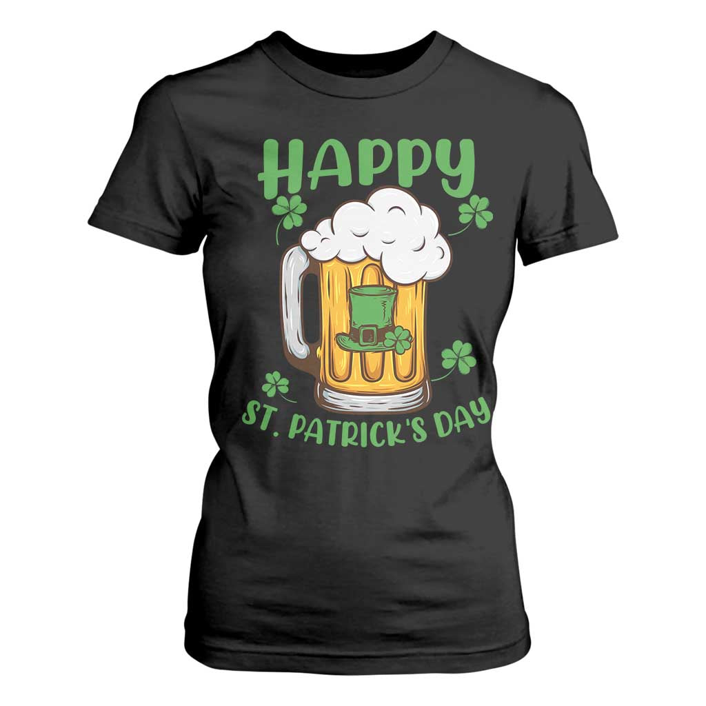 Funny St Patricks Day Drinking T Shirt For Women Happy Paddy's Patty's Day Beer Lover TS02 Black Print Your Wear