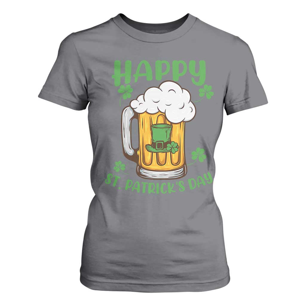 Funny St Patricks Day Drinking T Shirt For Women Happy Paddy's Patty's Day Beer Lover TS02 Charcoal Print Your Wear