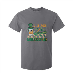 Funny Nurse St Patricks Day T Shirt For Kid Retro L is for Lorazepam Nursing Life TS02 Charcoal Print Your Wear