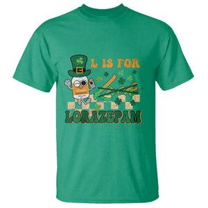 Funny Nurse St. Patricks Day T Shirt Retro L is for Lorazepam Nursing Life TS02 Irish Green Printyourwear