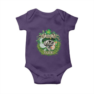 Irish Skull Baby Onesie Irish Dude Sugar Skull St Patricks Day Leprechaun TS02 Purple Print Your Wear