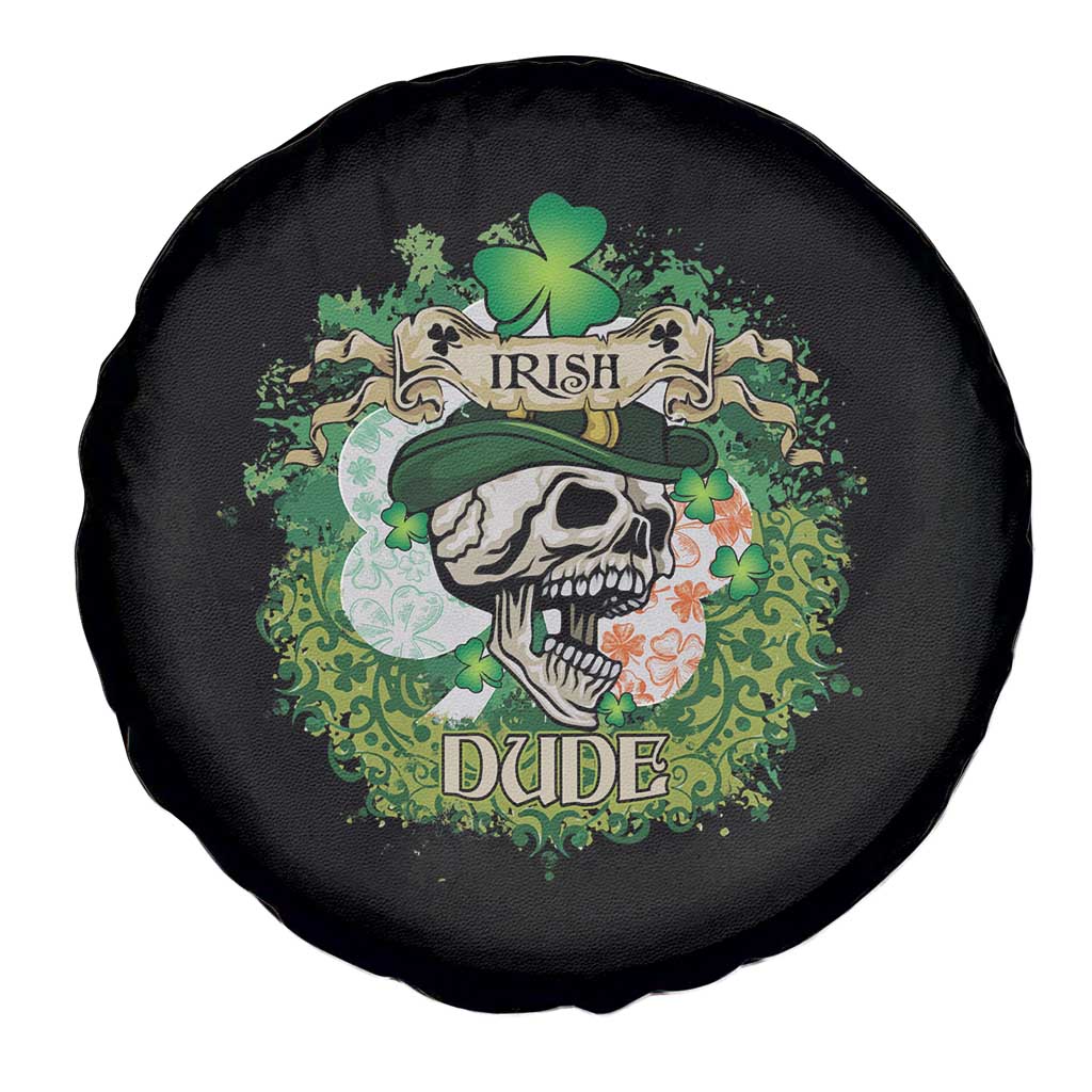 Irish Skull Spare Tire Cover Irish Dude Sugar Skull St Patricks Day Leprechaun TS02 Print Your Wear