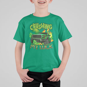 Funny St. Patricks Day T Shirt For Kid Crushing My Luck Truck of Shamrocks TS02 Irish Green Printyourwear