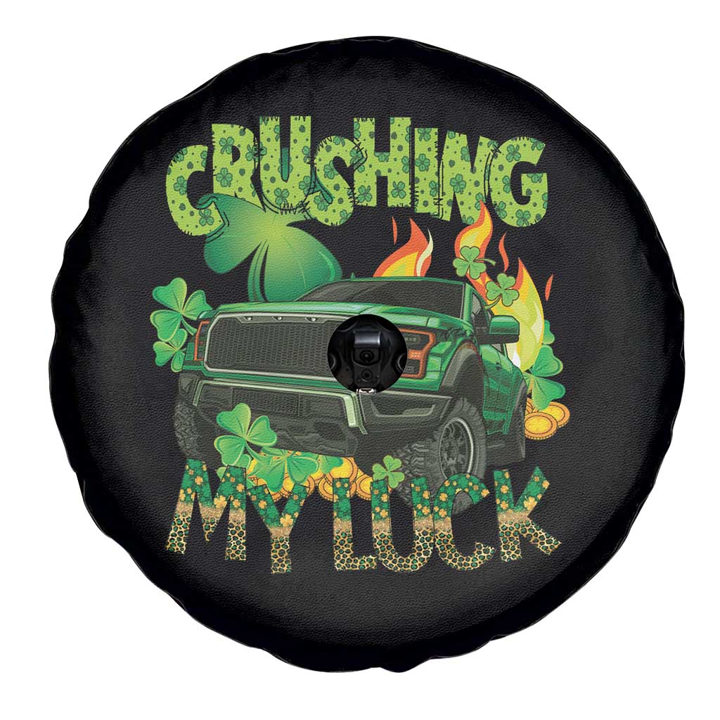 Funny St Patricks Day Spare Tire Cover Crushing My Luck Truck of Shamrocks TS02 Print Your Wear