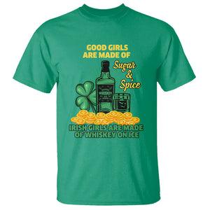 Funny St. Patricks Day Drinking T Shirt Irish Girls Are Made of Whiskey On Ice Alcohol Lover TS02 Irish Green Printyourwear
