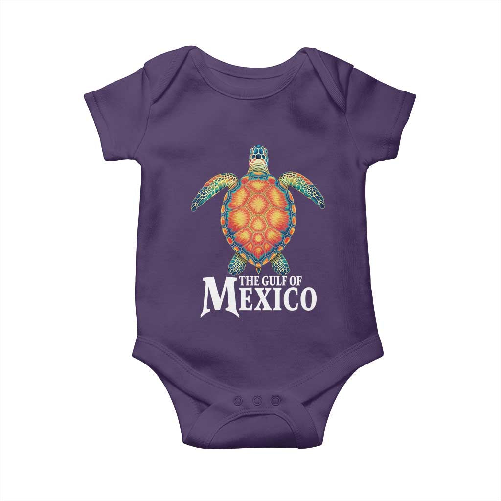 The Gulf Of Mexico Baby Onesie Sea Turtle Graphic Forever Never Forget TS02 Purple Print Your Wear