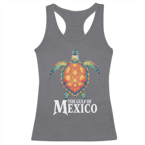 The Gulf Of Mexico Racerback Tank Top Sea Turtle Graphic Forever Never Forget TS02 Charcoal Print Your Wear