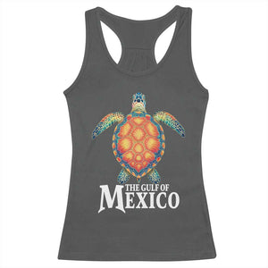 The Gulf Of Mexico Racerback Tank Top Sea Turtle Graphic Forever Never Forget TS02 Dark Heather Print Your Wear
